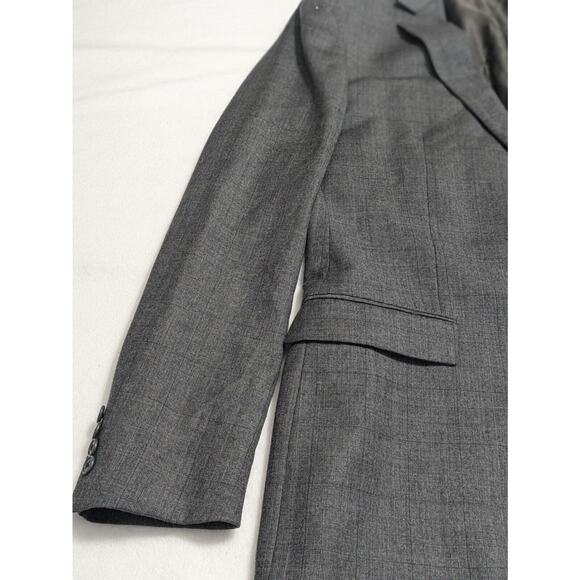 John Varvatos Blazer Mens 42L Gray Bedford Wool Suit Jacket - Picture 3 of 14